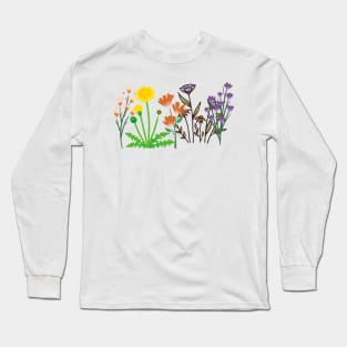 Vintage Wildflowers Long Sleeve T-Shirt